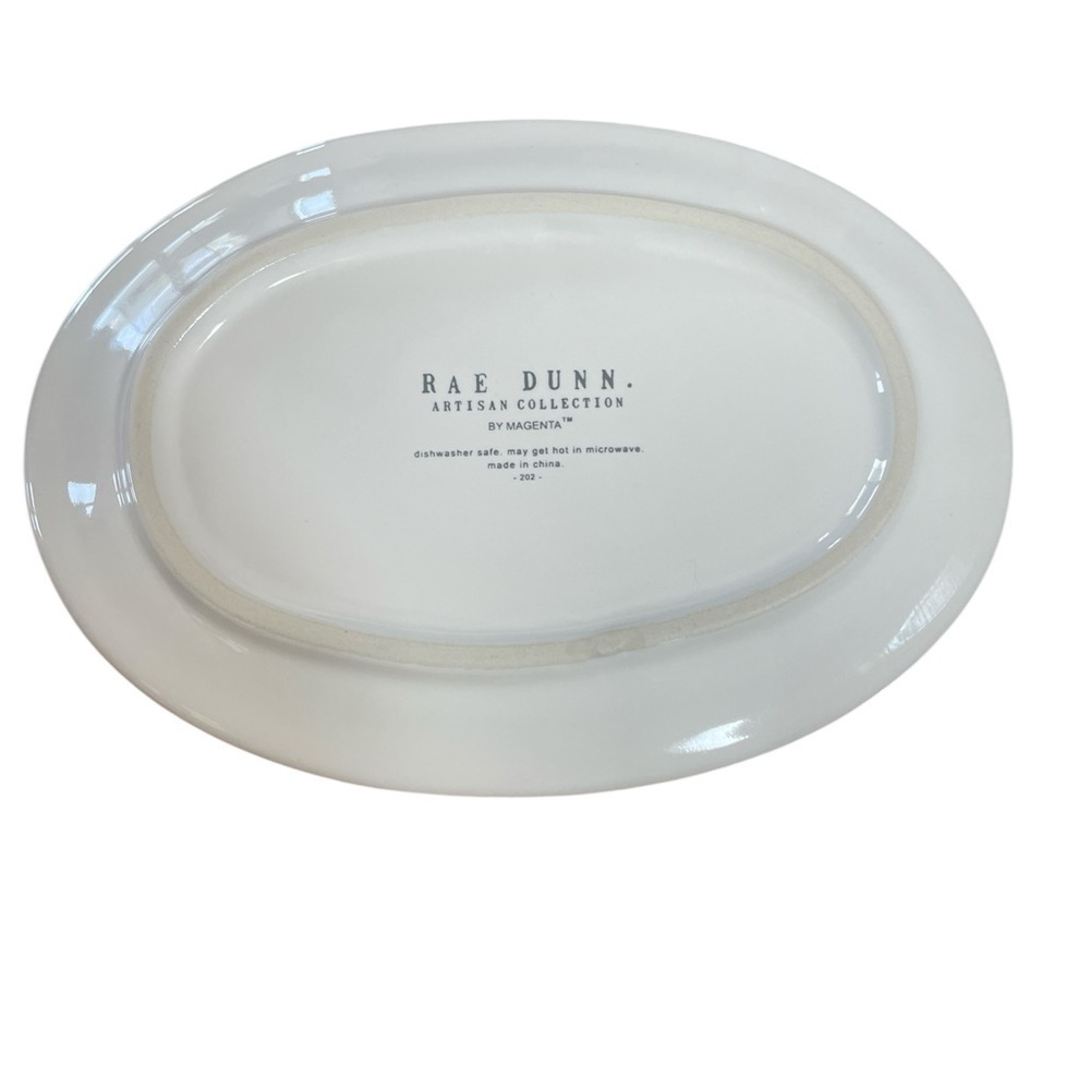 Rae Dunn Black Cat Oval Plate Halloween Snack Dessert - Picture 3 of 3